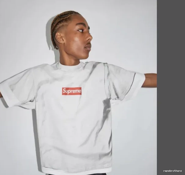 MM6 L sleeved M short BOX structure MAISON XL MARGIELA LOGO S two-piece genuine TEE 24SS white 0803